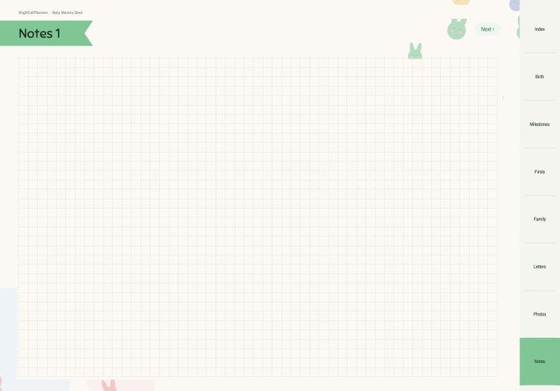 Digital Baby Memory Book, Baby Journal, Birth Story, Monthly Milestones, Baby Firsts, Family Tree, Letters to Baby bild 9
