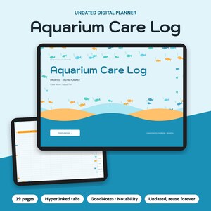 Aquarium Log Digital, Fish Tank Maintenance Tracker, Water Parameters Log, Water Change Schedule, Fish Inventory, Plants image 10