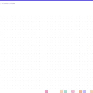 May include: A digital planner page titled Notes 2 with a white dot grid background. The top left displays BRIGHTCELLPLANNERS BUDGET PLANNER and 2027. A vertical navigation bar on the right features colorful tabs for months and categories.