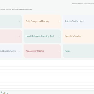 Long COVID Journal Digital, Pacing Planner, Energy Envelope, PEM Tracker, Symptom Log, Heart Rate, Brain Fog Tracker image 3