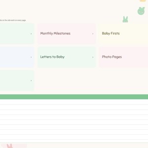 Digital Baby Memory Book, Baby Journal, Birth Story, Monthly Milestones, Baby Firsts, Family Tree, Letters to Baby bild 2