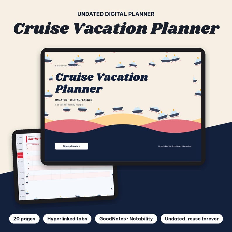 Cruise Vacation Planner Digital, Cruise Packing List, Port Day Planner, Cruise Countdown, Itinerary, Budget, Family Vacation image 11