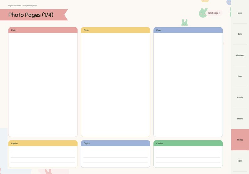 Digital Baby Memory Book, Baby Journal, Birth Story, Monthly Milestones, Baby Firsts, Family Tree, Letters to Baby bild 8