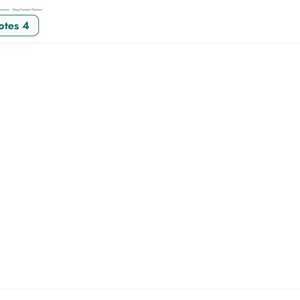 May include: A digital planner page titled Notes 4 with a large blank white central area for writing. The left sidebar features a vertical navigation menu with tabs labeled Index, Year, Setup, Dashboard, months from Jan to Dec, Content, Ideas, Metrics, Links, and Notes.