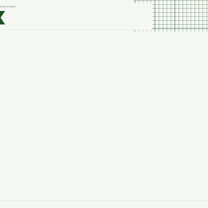 Puede incluir: Una p&aacute;gina de planificador de inventario dom&eacute;stico digital titulada NOTES 1 con un &aacute;rea central grande y en blanco. La interfaz presenta un encabezado verde, un patr&oacute;n de cuadr&iacute;cula en la esquina superior derecha y una barra lateral vertical con pesta&ntilde;as etiquetadas como Index, Policy, Rooms, High-Value, Electronics, Warranties, Appliances, Proof, Walkthrough, Claim, Packet y Notes.