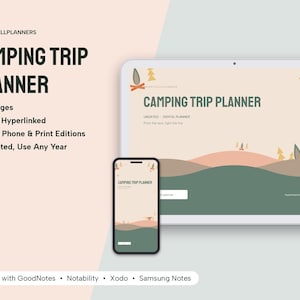 Camping Planner Digital, Campsite Reservations, Camping Gear Checklist, Camp Meal Plan, Campground Reviews, Trip Log bild 1