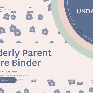 Elderly Parent Care Binder Digital, Caregiver Binder, Medication List, Doctor Visit Log, Emergency Info, Legal Documents image 2