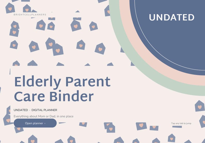 Elderly Parent Care Binder Digital, Caregiver Binder, Medication List, Doctor Visit Log, Emergency Info, Legal Documents image 2