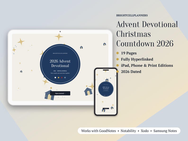 2026 Advent Devotional Journal Digital, Christmas Countdown, Advent Wreath Readings, Family Activity Calendar, Kindness image 1