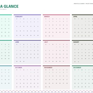 May include: A digital 2027 calendar planner titled 2027 AT A GLANCE, featuring twelve monthly grids organized in a three-by-four layout. Each month has a distinct color-coded header and a sidebar with navigation links for project management.