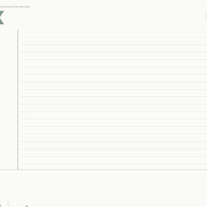 May include: A digital planner page titled Notes 1 with a green header, featuring a large lined writing area, a vertical column on the left, and a summary section at the bottom. The right sidebar contains navigation tabs for Index, Months, Days, Years, Highlights, and Notes.