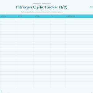 Aquarium Log Digital, Fish Tank Maintenance Tracker, Water Parameters Log, Water Change Schedule, Fish Inventory, Plants image 3