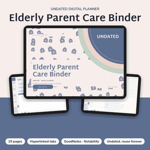 Elderly Parent Care Binder Digital, Caregiver Binder, Medication List, Doctor Visit Log, Emergency Info, Legal Documents image 11
