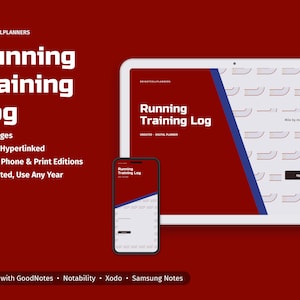Running Log Digital, 16 Week Training Plan, Run Tracker, Race Calendar, Shoe Mileage Log, PR Tracker, Marathon Planner image 1