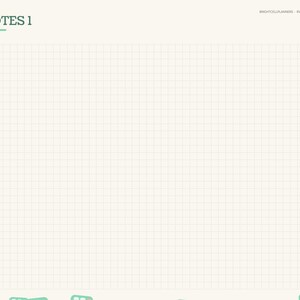 May include: A digital planner page titled NOTES 1 with a light cream grid background. The left sidebar features navigation labels including Index, Rig, Campgrounds, Maintenance, Route, Fuel, Dump Station, Checklist, and Notes in a green box.