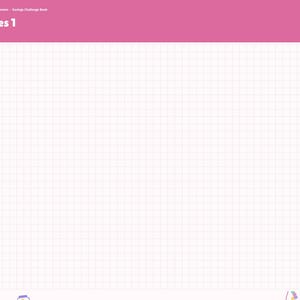 Op de afbeelding: Een digitale plannerpagina getiteld Notes 1 met een roze koptekst en een witte rasterachtergrond. De linkerzijbalk bevat navigatietabbladen met de labels Index, 52-Week, Envelopes, Goals, Emergency, No-Spend en Notes. Een Next-knop staat rechtsboven.