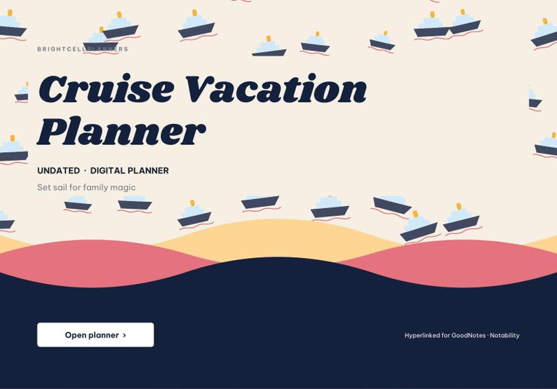 Cruise Vacation Planner Digital, Cruise Packing List, Port Day Planner, Cruise Countdown, Itinerary, Budget, Family Vacation image 2
