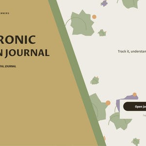 K&ouml;nnte beinhalten: Ein digitales Tagebuch f&uuml;r chronische Schmerzen von Brightcellplanners mit beigem und cremefarbenem Hintergrund. Der Text lautet Chronic Pain Journal, Undated Digital Journal, Track it, understand it, explain it, und ein schwarzer Button Open journal.