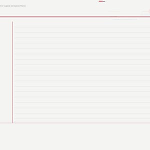May include: A digital planner page titled Notes 1 with a red header and horizontal lines. The right sidebar features navigation tabs for months and categories including Loads, Fuel, IFTA, Hours, Per Diem, Maintenance, and Expenses.