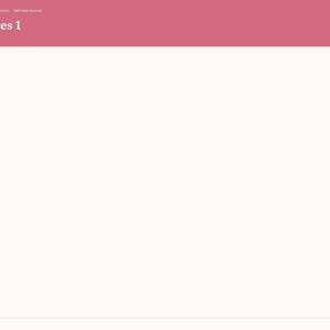 May include: A digital planner page titled Notes 1 with a rose-coloured header and a white writing area. A vertical navigation sidebar on the left features tabs labelled Index, Year, Setup, Jan through Dec, Check-in, Reset, Menu, Pixels, Sleep, Prompts, and Notes.