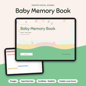 Digital Baby Memory Book, Baby Journal, Birth Story, Monthly Milestones, Baby Firsts, Family Tree, Letters to Baby bild 10