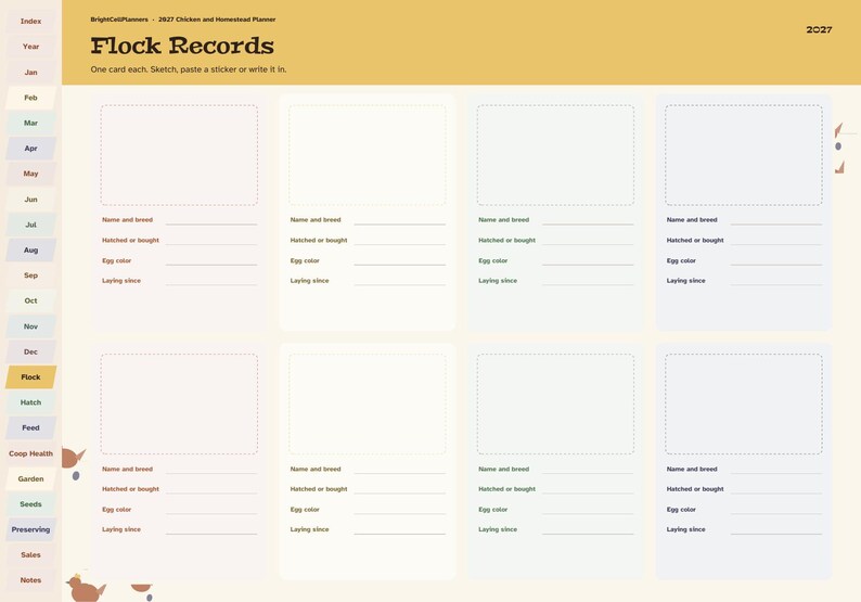 2027 Homestead Planner Digital, Chicken Keeping Log, Egg Production Tracker, Flock Records, Garden Planner, Feed Costs image 5