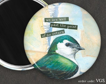 Swallow IS Committed I Funny Bird Magnet I Rude Bird Magnet l Button Magnet l Funny Bird Gift | Birder Gift | Kitchen Décor | Grumpy Bird