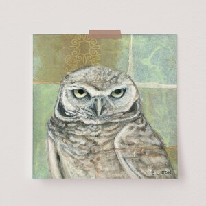 Burrowing Owl Painting | Owl Art Print | Bird Painting | Owl Home Decor | Wildlife Painting | Owl Wall Art | Bird Wall Art | Owl Art Print