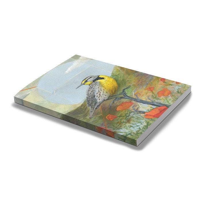 Western Meadowlark Super Bloom Kraft Lined Page Journal | Bird Lover Notebook | Gift for Her | Art Diary | Wildlife Rehab | Nature Journal