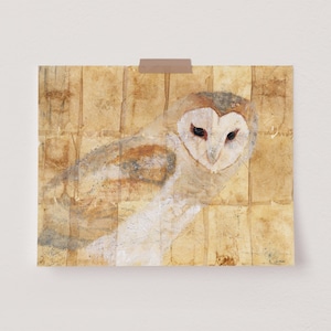 Barn Owl Painting | Owl Art Print | Owl Painting | Bird Art | Wildlife Painting | Owl Artwork | Owl Decor | Bird Wall Art | Animal Art Print