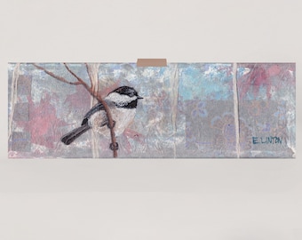 Chickadee Painting | Black Capped Chickadee Art | Bird Print | Wildlife Painting | Animal Art Print | Bird Illustration | Bird Home Decor