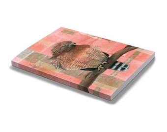 Red-shouldered Hawk Kraft Lined Page Journal | Bird Lover Notebook | Gift for Her | Art Diary | Wildlife Rehab | Nature Journal | Hawk Diary