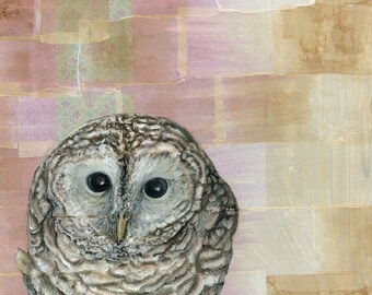 Barred Owl Painting | Owl Art Print | Owl Painting | Bird Art | Wildlife Painting | Owl Artwork | Owl Decor | Bird Wall Art | Bird Art Print
