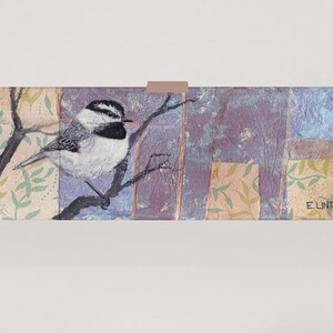 Mountain Chickadee Painting | Chickadee Wall Art | Birder Gift | Wildlife Painting | Animal Art Print | Tea Bag Painting | Bird Home Décor
