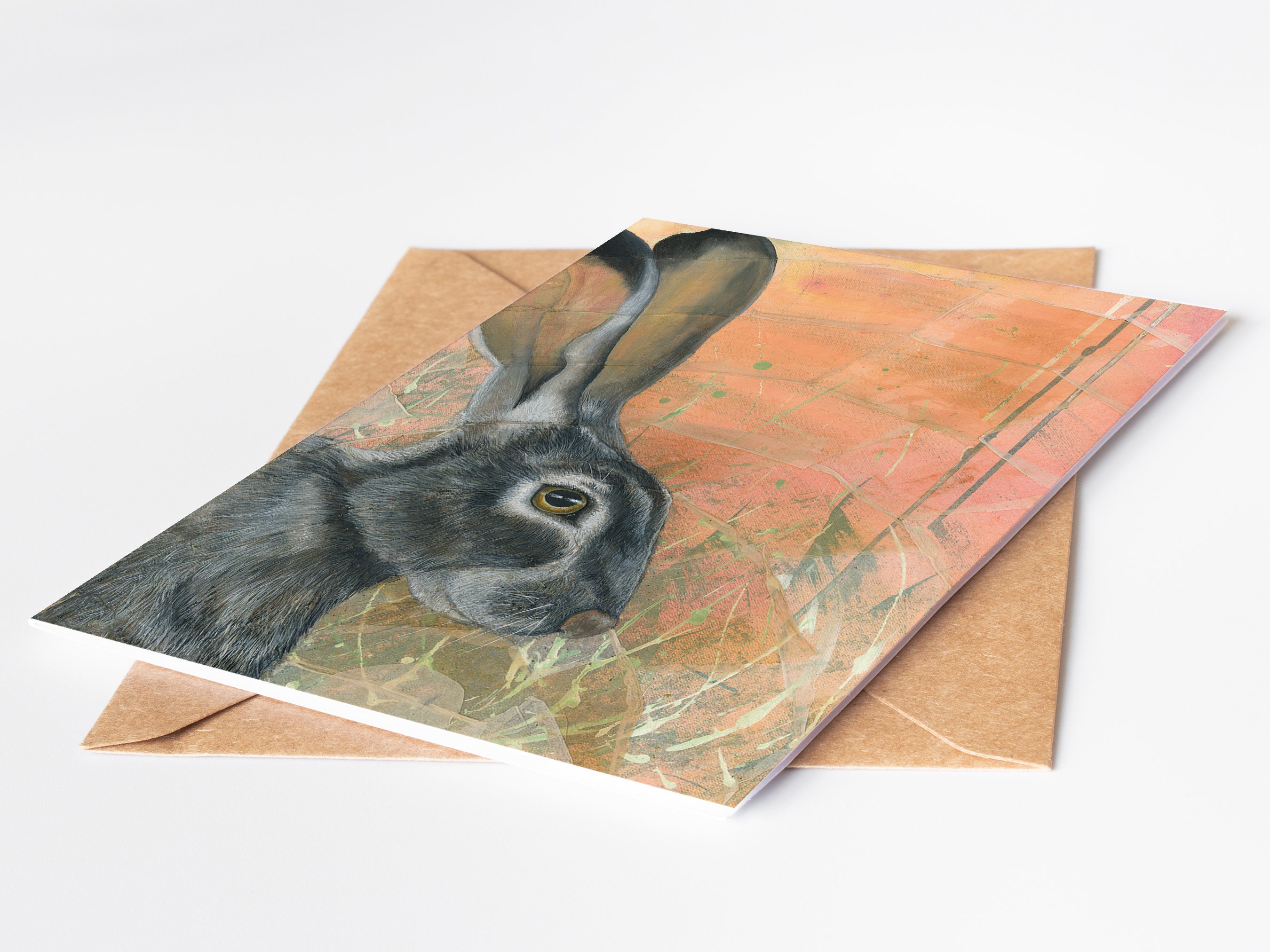 Jack Rabbit 5x7 Greeting Card | Blank on Inside | Card for New Baby ...