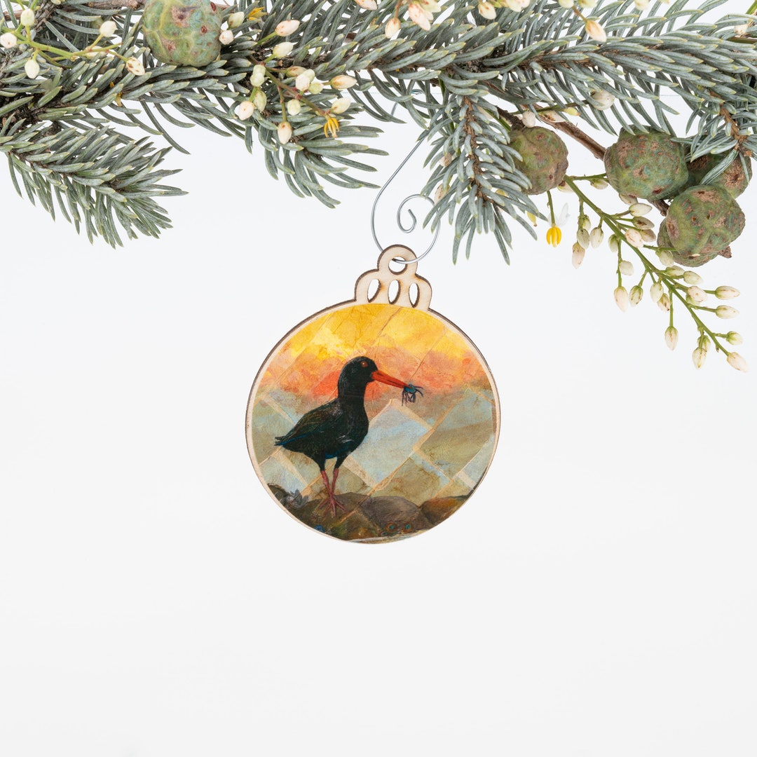 Black Oystercatcher Ornament Christmas Ornament Bird Etsy