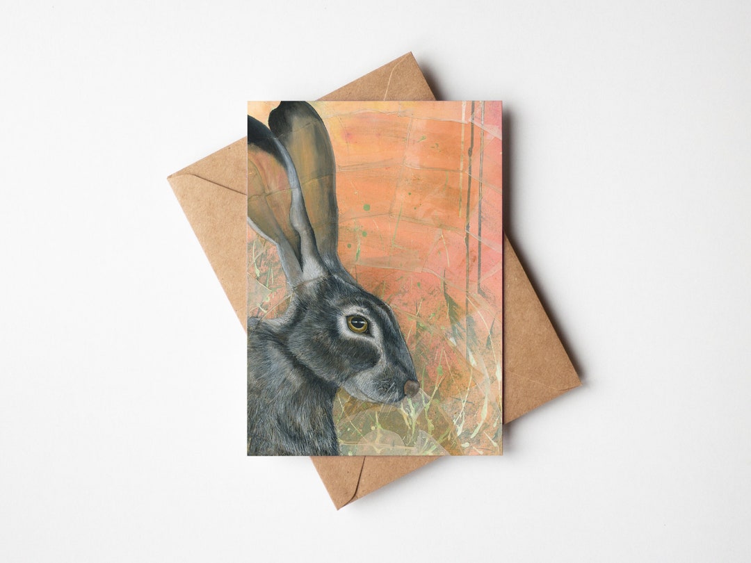 Jack Rabbit 5x7 Greeting Card | Blank on Inside | Card for New Baby ...