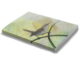 Bewick&#39;s Wren Kraft Page Dot Journal | Bird Lover Notebook | Gift for Her | Wren Art Diary | Wildlife Rehab | Nature Layflat Bullet Journal