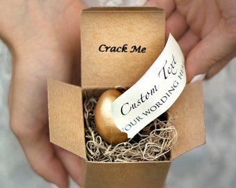 Mother of the bride GOLD egg- Quail Eggs - Custom Mother of the Bride - Mother of the groom gift - Custom Mother of the bride card- Gift