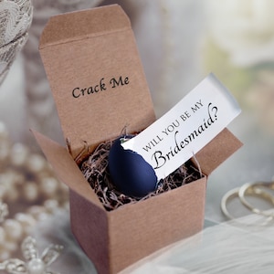 Bridesmaid Gift - Bridesmaid proposal - Goth Wedding - Unique bridesmaid - Maid of honor gift - Grooms man proposal- Raven Egg Gift