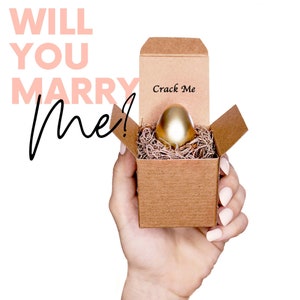 Proposal - Will you Marry me? - Creative Proposal Idea -Marriage Proposal - Engagement - Ring Box - Crack Me! - Interactive Card Gift