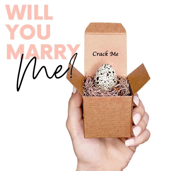 Proposal - Will you Marry me? - Creative Proposal Idea -Marriage Proposal - Engagement - Ring Box - Crack Me! - Interactive Card - Gift
