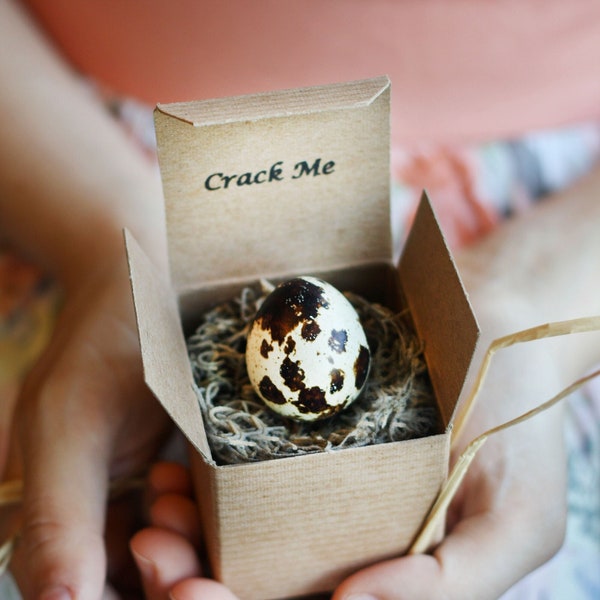 Father's Day Card - Father's Day Gift - Custom Father's Day Gift - Unique Father's Day Idea  -Quail Egg Card Message