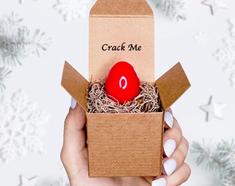 Custom Christmas "Card" - Crack The Egg - Unique Gift -Boyfriend Gift -Girlfriend Gift - Christmas Gift - Husband Wife Gift