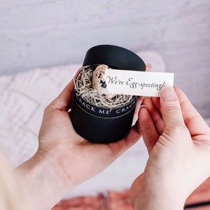 Unique Pregnancy Announcement - Gender Reveal - Baby Announcement - Grandparent announcement - Customizable Announcement - Quail Egg Gift