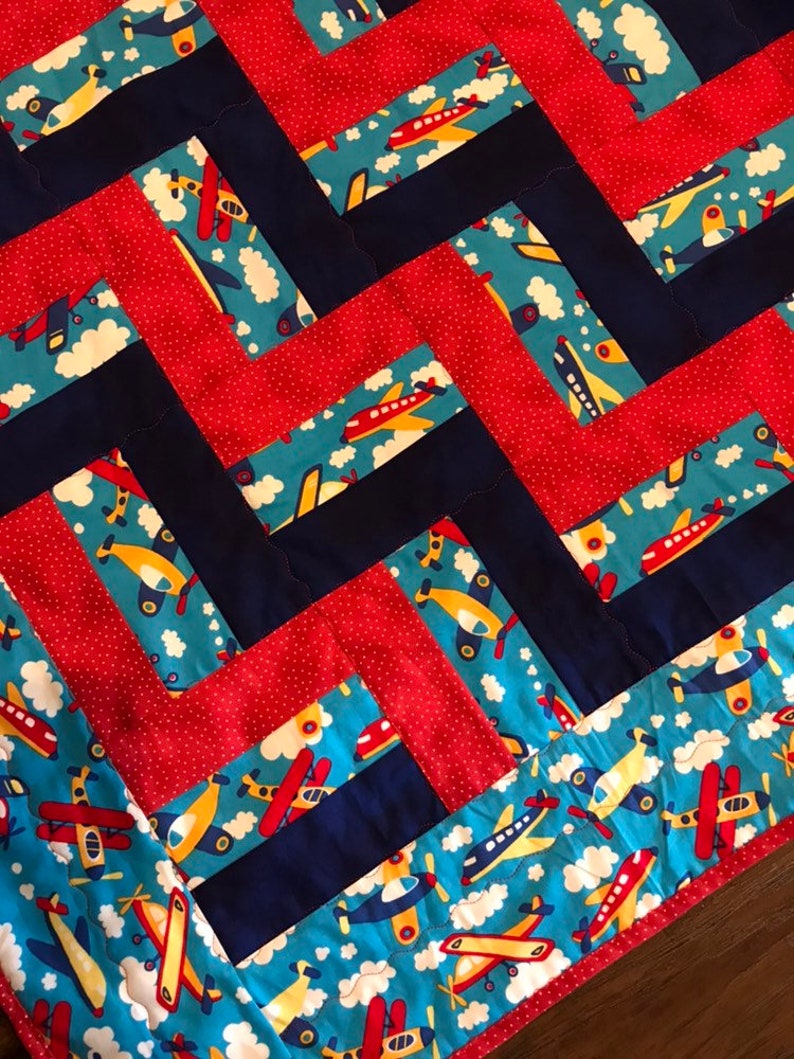 Airplane Baby Boy Quilt