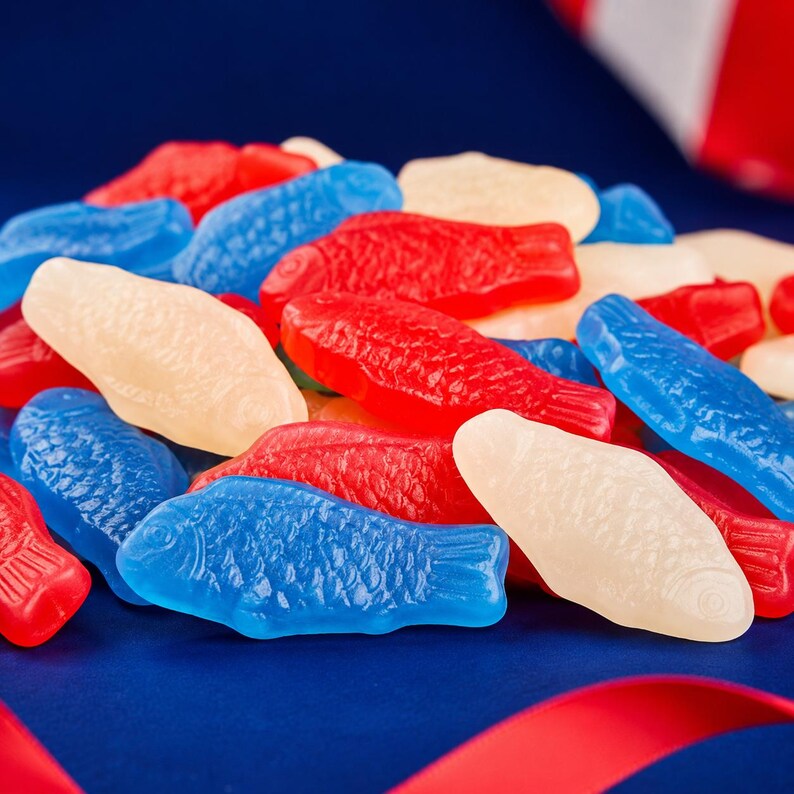 Swedish Fish Red, White & Blue - Etsy