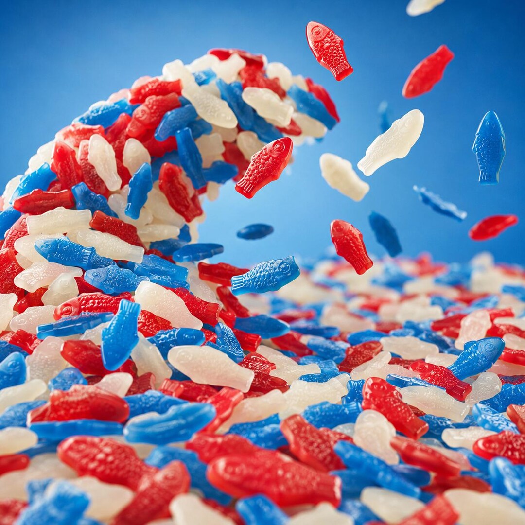 Swedish Fish Red, White & Blue - Etsy