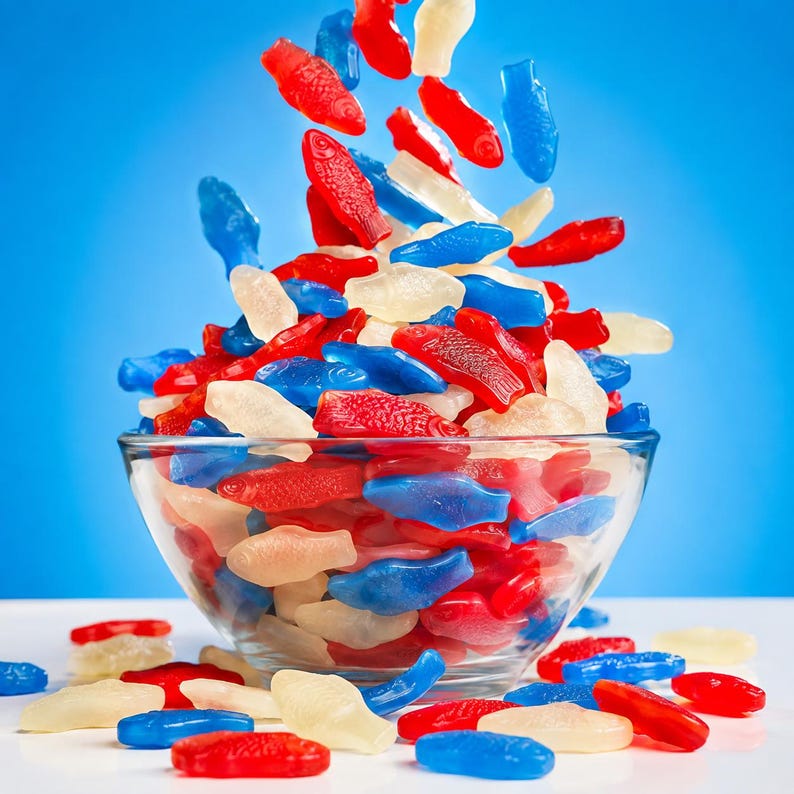 Swedish Fish Red, White & Blue - Etsy