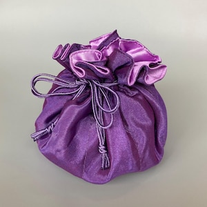 Amethyst Lila / Flieder Seide & Satin Schmuck Reiseveranstalter Kordel Beutel Beutel Schmuck Box Organizer Tasche Andenken Halter Geschenk